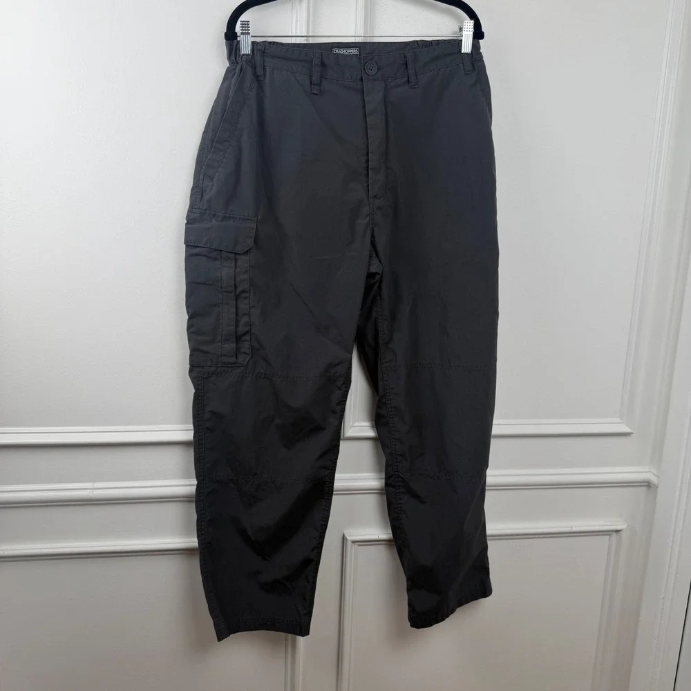 Craghoppers Mens Cargo Pants Charcoal Gray 34 Short Outdoor Hiking Trousers